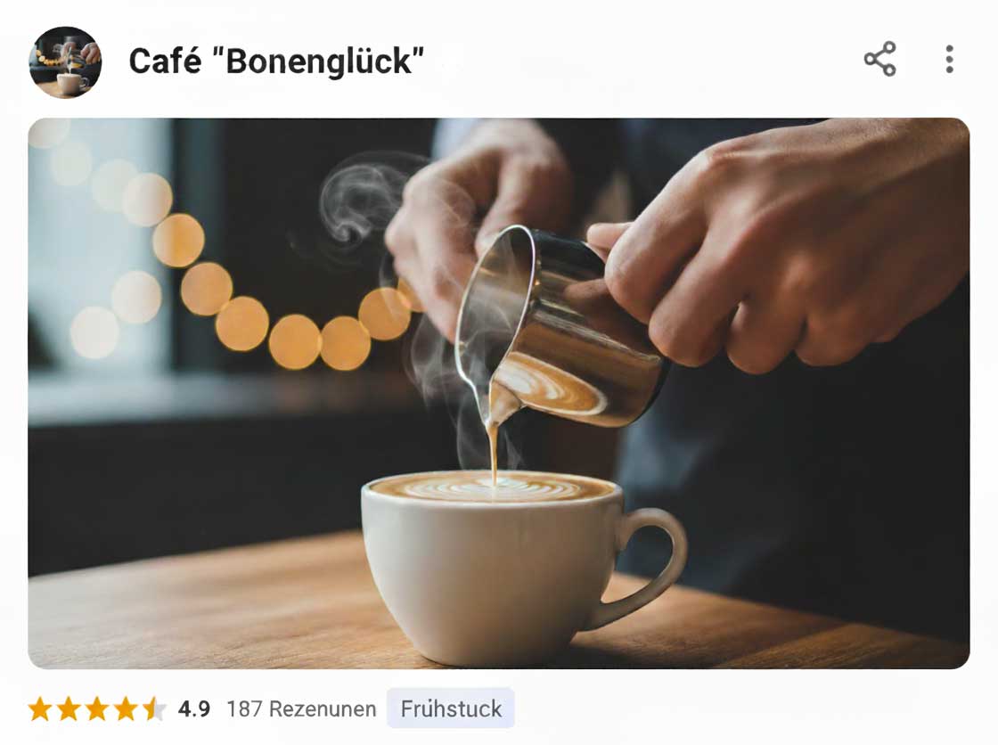 Beispiel eines optimierten Google Unternehmensprofils